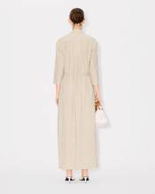 KENZO Weave' long shirt dress in mixed twill cotton
