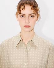 KENZO Weave' long shirt dress in mixed twill cotton