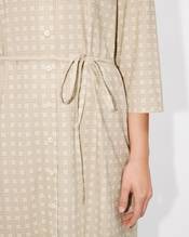 KENZO Weave' long shirt dress in mixed twill cotton