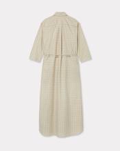 KENZO Weave' long shirt dress in mixed twill cotton