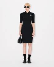 'Boke Flower 2.0' embroidered rib polo dress