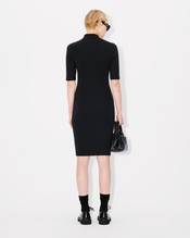 'Boke Flower 2.0' embroidered rib polo dress