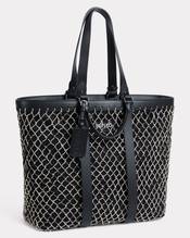 'KENZOAMA' large totebag in canvas and fishnet