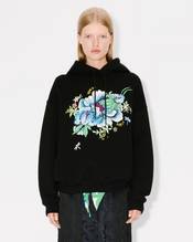'KENZO Peonies' embroidered oversized hoodie in cotton