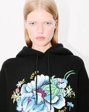 'KENZO Peonies' embroidered oversized hoodie in cotton