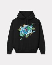 'KENZO Peonies' embroidered oversized hoodie in cotton
