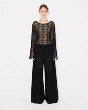 Long sleeves top in fishnet mesh