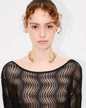 Long sleeves top in fishnet mesh