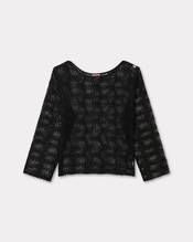 Long sleeves top in fishnet mesh