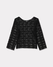 Long sleeves top in fishnet mesh