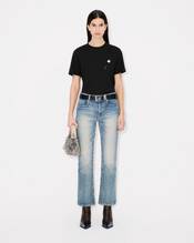 'Boke Flower' embroidered loose T-shirt in cotton