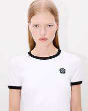 'Boke Flower 2.0' embroidered rib T-shirt