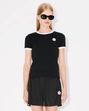'Boke Flower 2.0' embroidered rib T-shirt