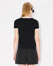 'Boke Flower 2.0' embroidered rib T-shirt