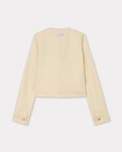 Collarless jacket in cotton