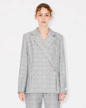 'KENZO Weave' kimono blazer in jacquard wool