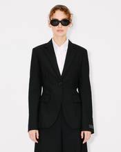 Waisted blazer in virgin wool