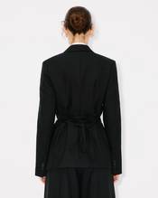 Waisted blazer in virgin wool