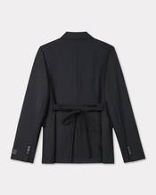 Waisted blazer in virgin wool