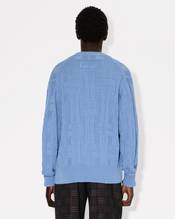 'KENZO Weave' embroidered cardigan in cotton