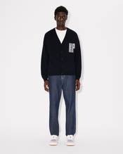 'KENZO Kamon' embroidered cardigan in wool and cotton