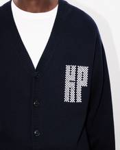 'KENZO Kamon' embroidered cardigan in wool and cotton