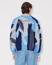 'KENZO Chiku-Rin Camo' embroidered cardigan in cotton and wool