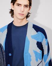 'KENZO Chiku-Rin Camo' embroidered cardigan in cotton and wool