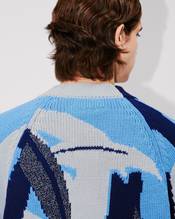 'KENZO Chiku-Rin Camo' embroidered cardigan in cotton and wool