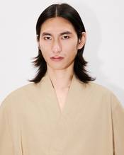 Kimono shirt in cotton ripstop