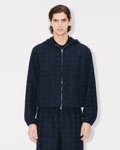 'KENZO Weave' hooded overshirt in cotton jacquard