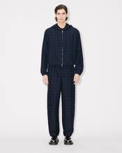 'KENZO Weave' hooded overshirt in cotton jacquard