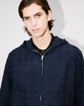 'KENZO Weave' hooded overshirt in cotton jacquard