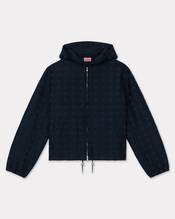 'KENZO Weave' hooded overshirt in cotton jacquard
