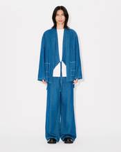 Kimono jacket in japanese linen denim