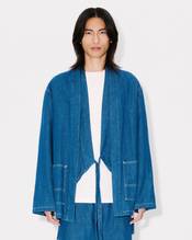 Kimono jacket in japanese linen denim