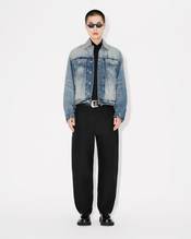 'KENZO Pop' embroidered trucker jacket in japanese denim