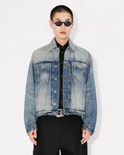 'KENZO Pop' embroidered trucker jacket in japanese denim