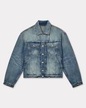 'KENZO Pop' embroidered trucker jacket in japanese denim