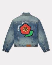 'KENZO Pop' embroidered trucker jacket in japanese denim