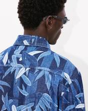 'KENZO Chiku-rin camo' zipped trucker jacket in japanese denim