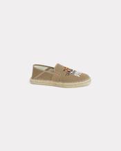 'Happy Tiger' embroidered canvas espadrilles