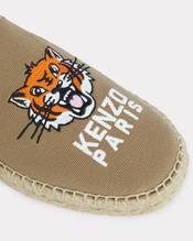 'Happy Tiger' embroidered canvas espadrilles