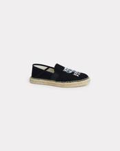 'Happy Tiger' embroidered canvas espadrilles