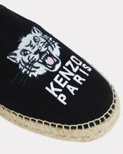'Happy Tiger' embroidered canvas espadrilles