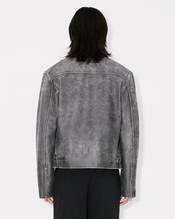 Casual blouson in leather