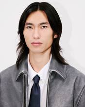 Casual blouson in leather