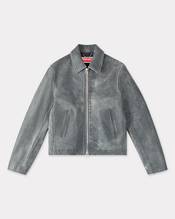 Casual blouson in leather