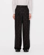 'KENZO Weave' pleated tailored pant