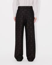 'KENZO Weave' pleated tailored pant
